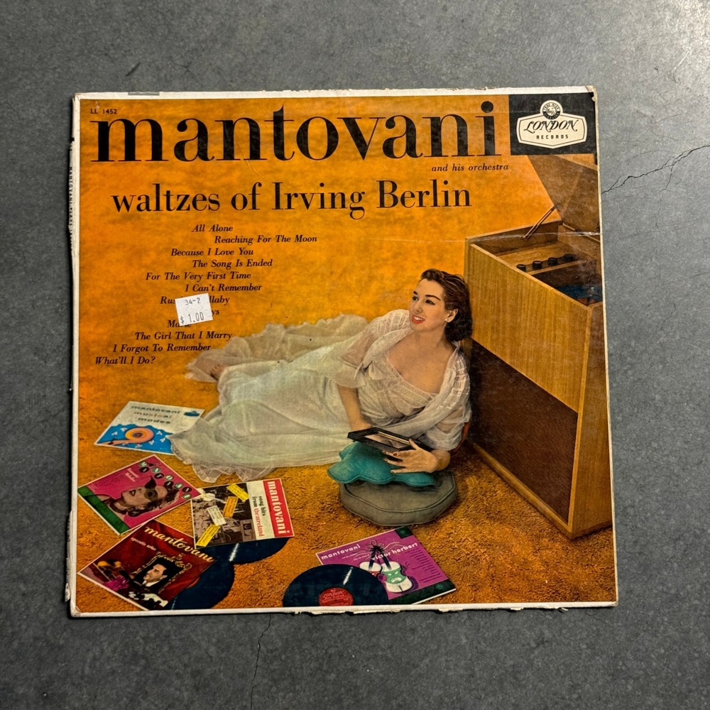 Mantovani Waltzes of Irving Berlin Vinyl LP London Records LL 1452 Mono ffrr